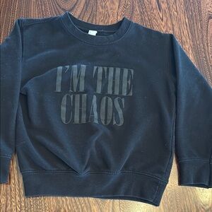Kids Black Sweatshirt - I'm The Chaos